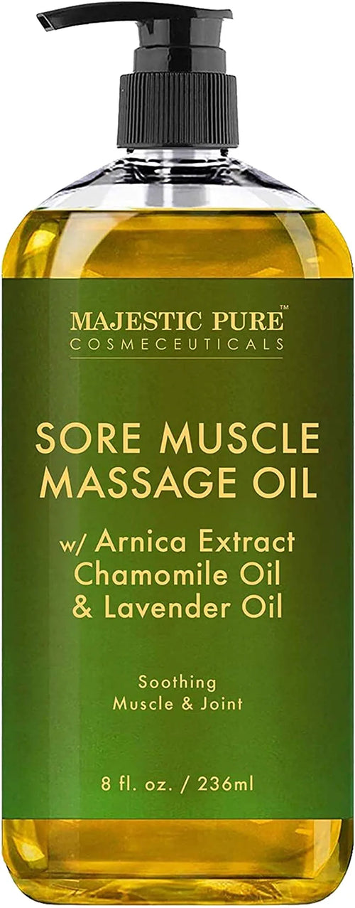 MAJESTIC PURE Arnica Sore Muscle Massage Oil for Body - 8 fl. oz.